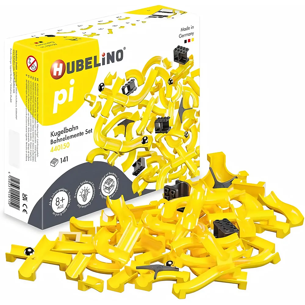 Hubelino pi Kugelbahn Bahnelemente Set - 141 Teile