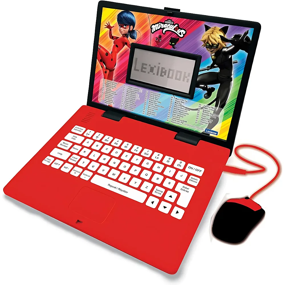 Lexibook Miraculous Zweisprachiger pdagogischer Laptop FR/EN