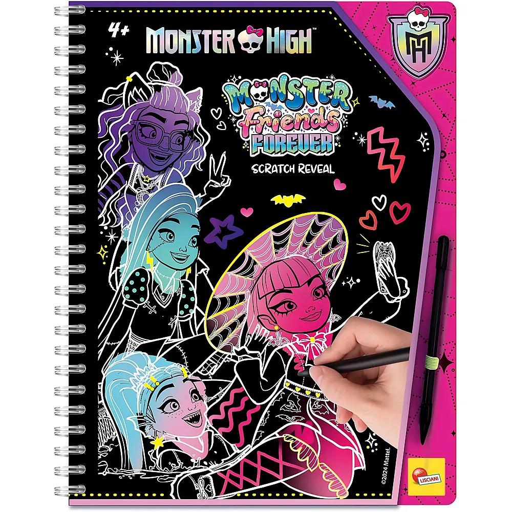 Lisciani Kratzzeichnungsbuch Monster High - Monster Friends Forever