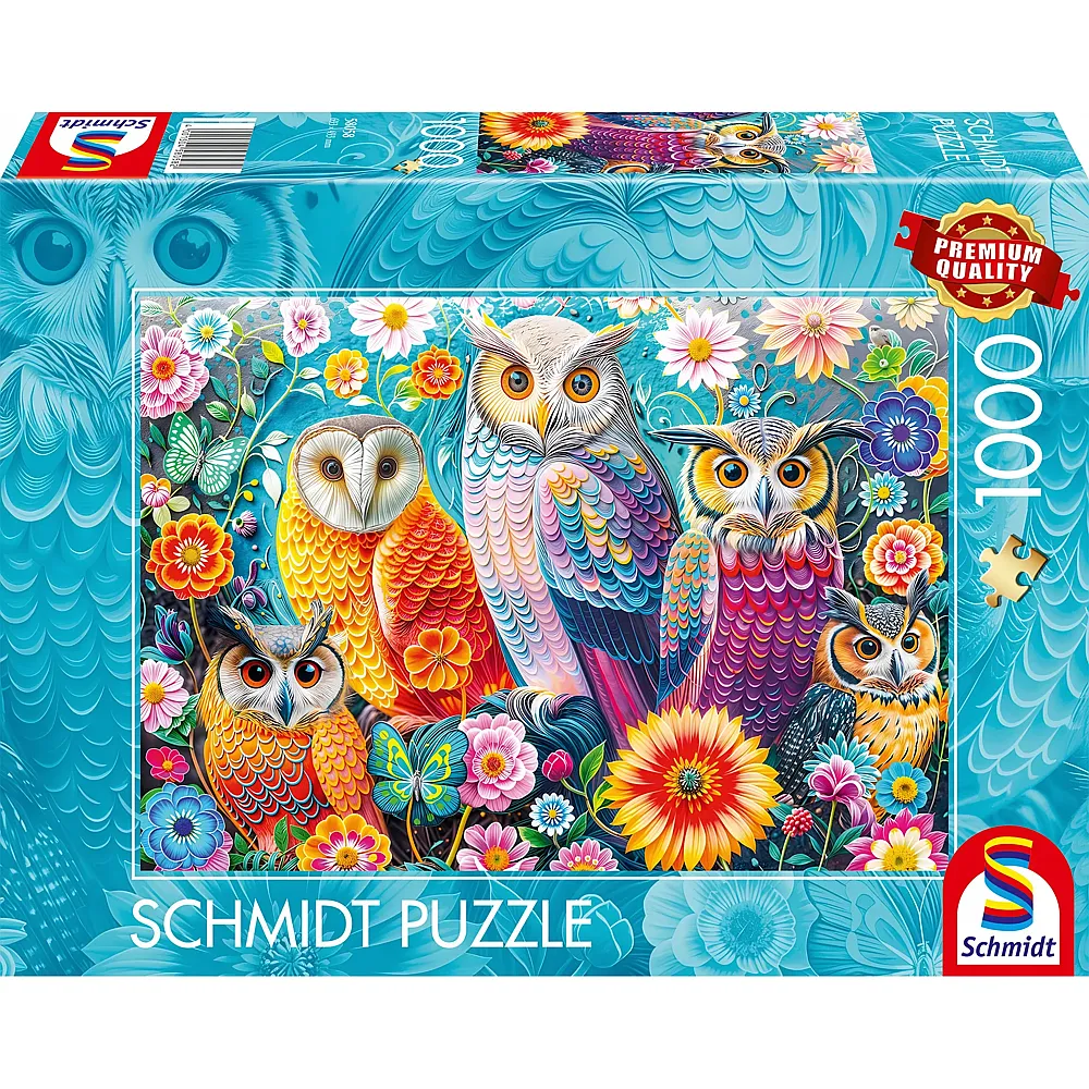 Schmidt Puzzle Eulen und Blumen - 1000 Teile
