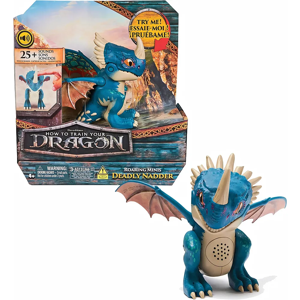 Spin Master Dreamworks How to Train your Dragon, Interaktiver Mini-Drache Sturmpfeil, Figur mit Soundeffekten, Spielzeug f�r Kinder ab 4 Jahren