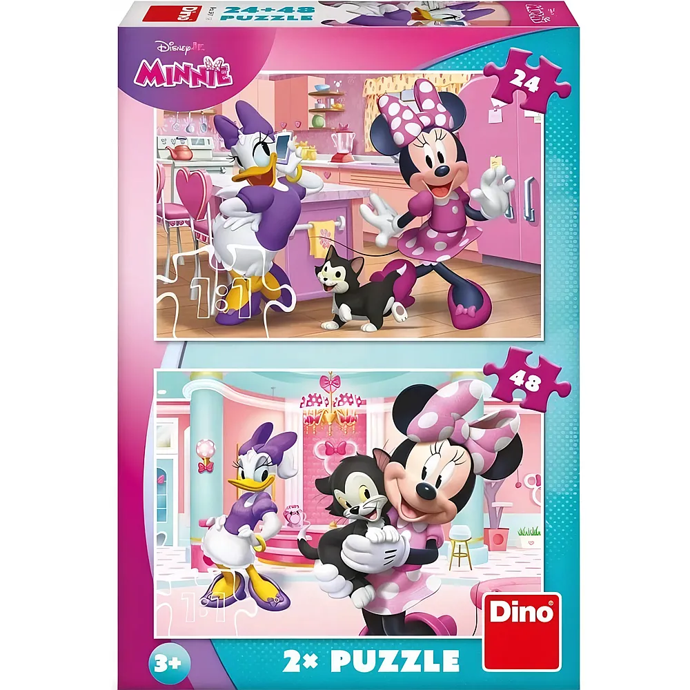 Dino Puzzle 2in1 Minnie Mouse und Daisy - 24 Teile