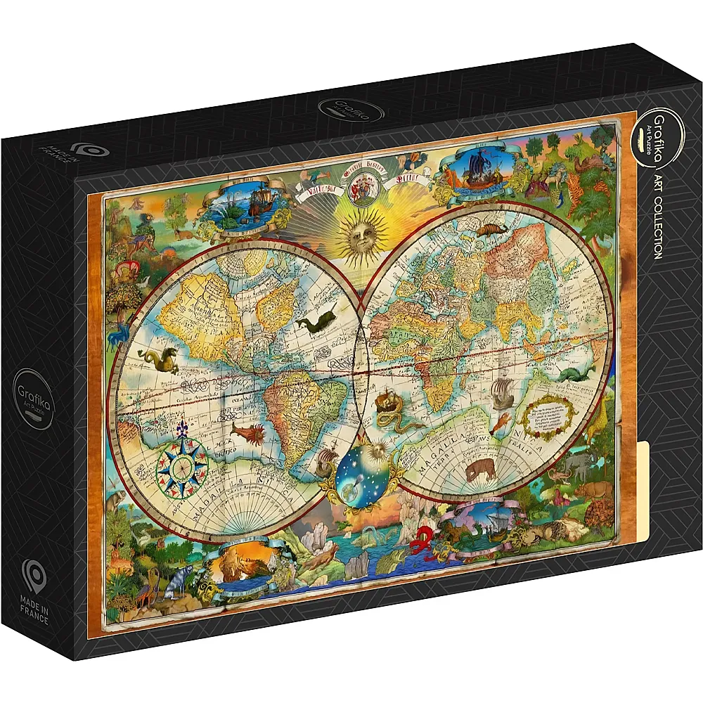 Grafika Puzzle Art Collection Kreaturen der Erde Karte 1000Teile