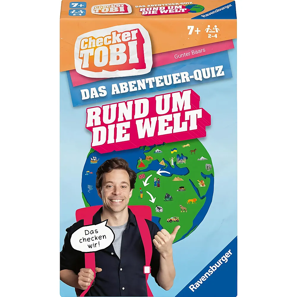 Ravensburger Spiele Checker Tobi, Rund um die Welt