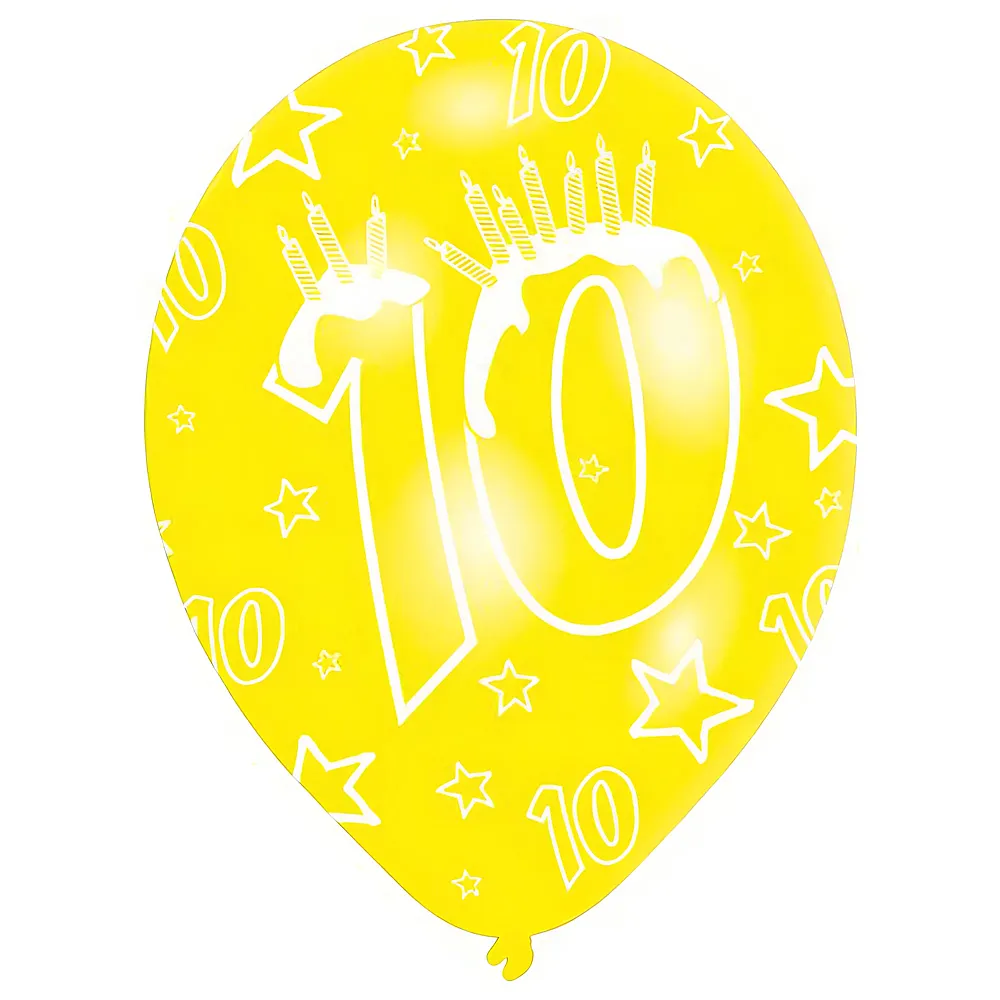 Amscan Ballone Zahl 10 6Teile | Kindergeburtstag