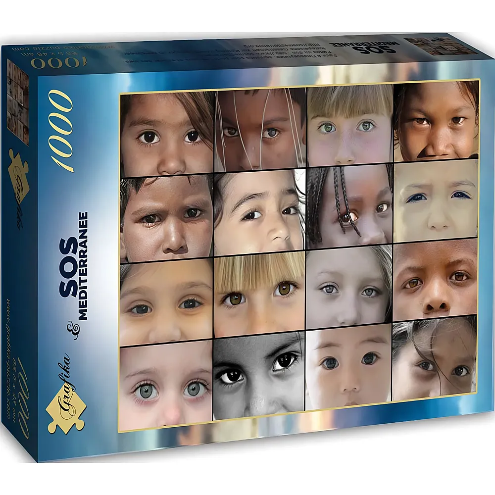 Grafika Puzzle SOS MEDITERRANEE - Eyes of Children around the World - 1000 Teile
