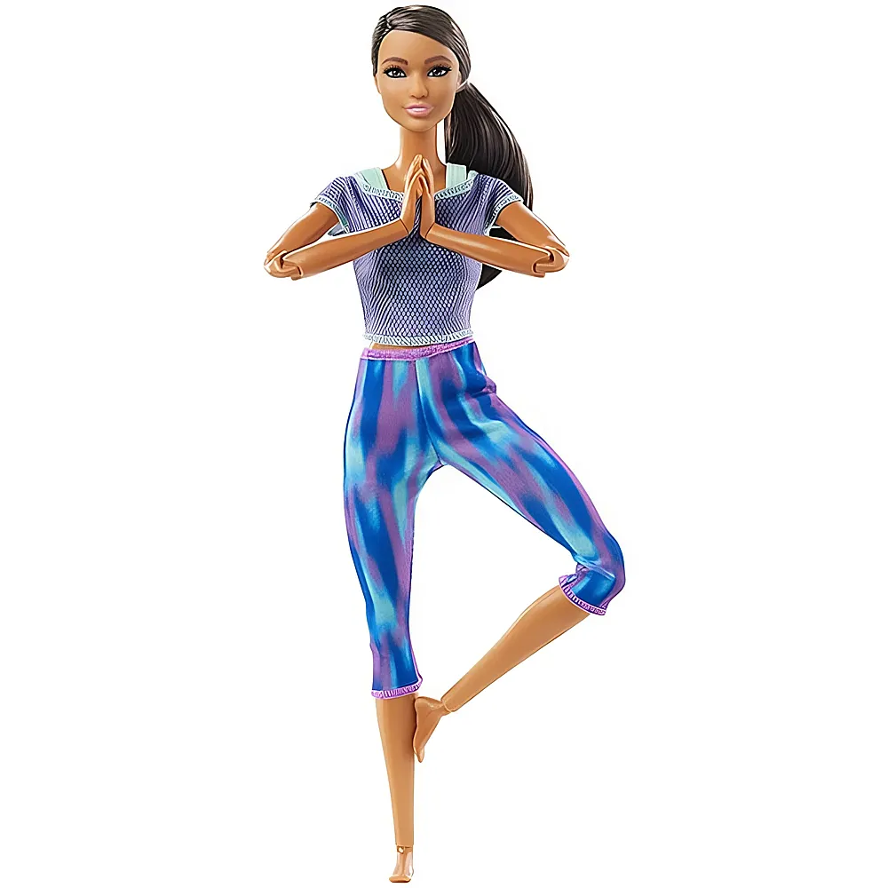 Barbie Made to Move Puppe im lila Yoga Outfit Afro-Style