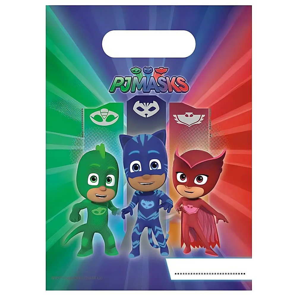 meinspielzeug - Procos PJ Masks Partybeutel - 6 Teile | Partydeko