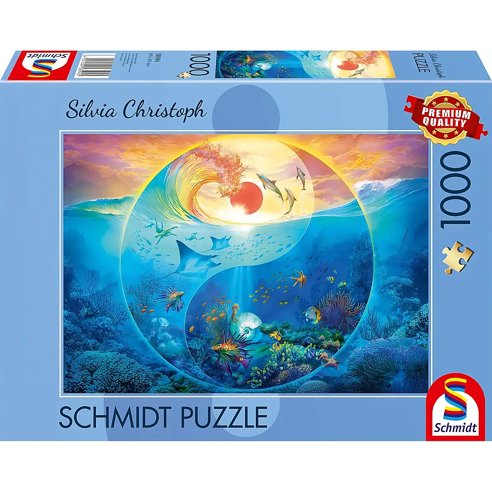 Schmidt Puzzle Silvia Christoph Ying & Yang, Im Reich der Meerestiere 1000Teile