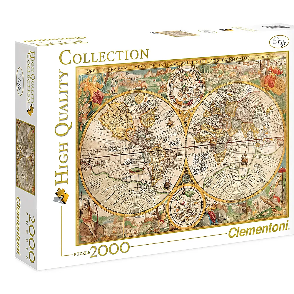 Clementoni Puzzle High Quality Collection Alte Landkarte 2000Teile
