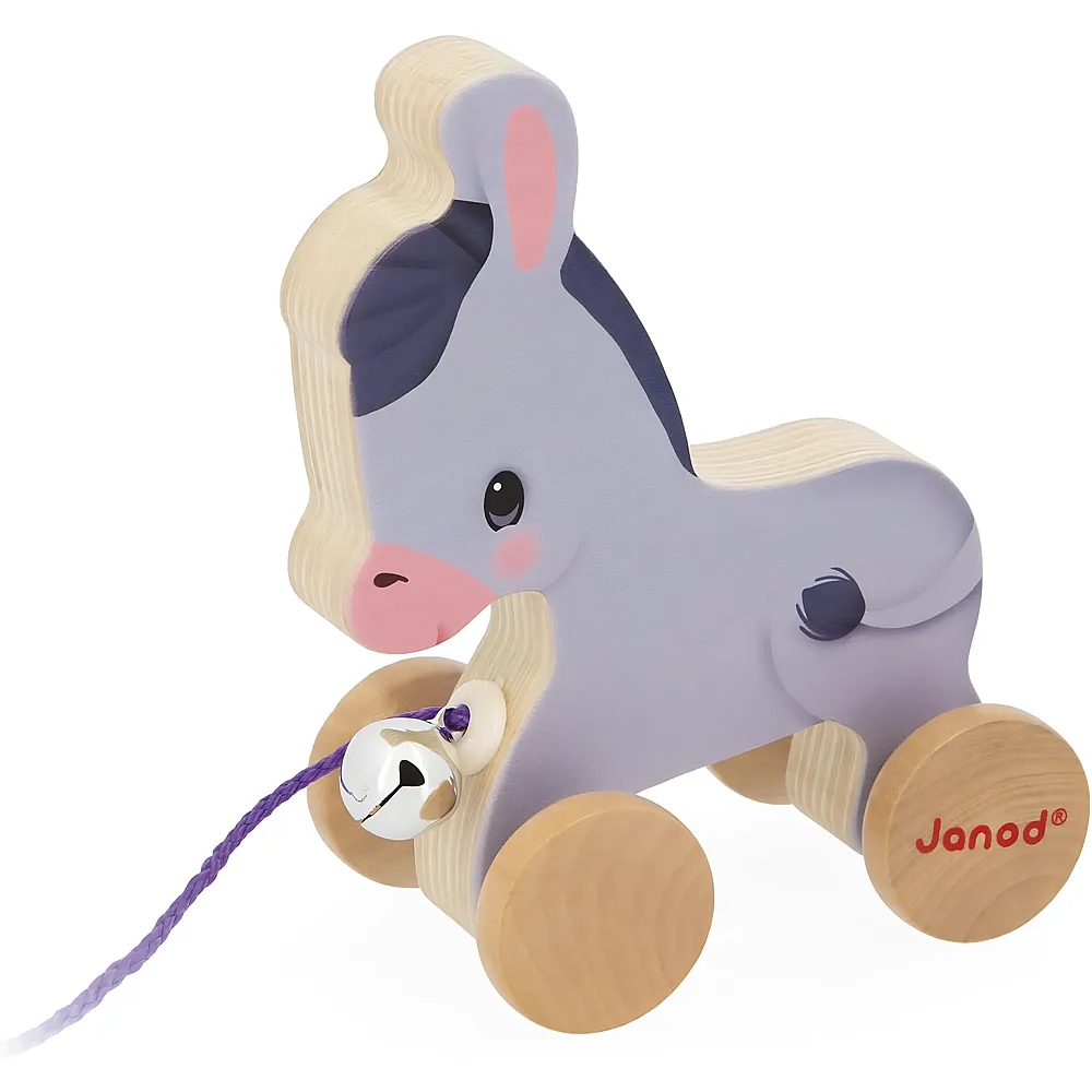 Janod Kleinkind Zigolo Esel mit Gl�ckchen 11x6x13,5cm