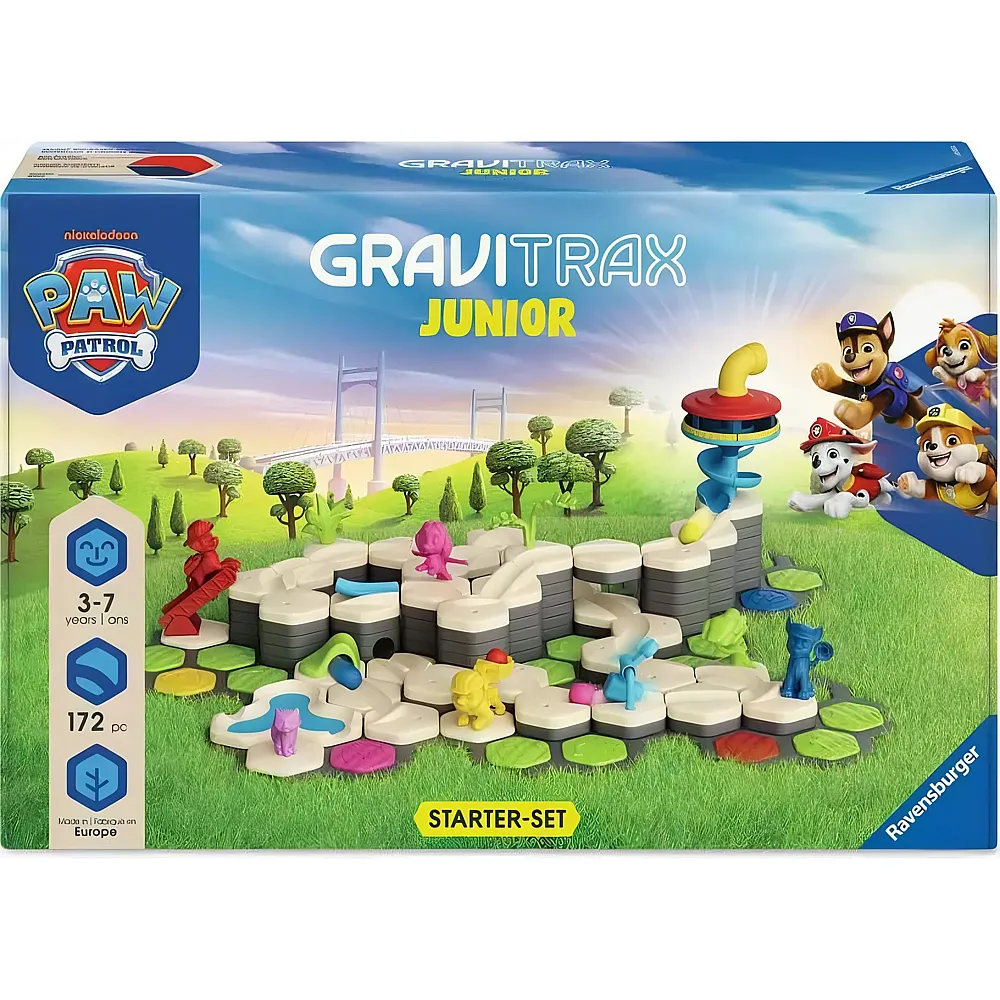 Ravensburger GraviTrax Junior Starter-Set XXL Paw Patrol - 172 Teile