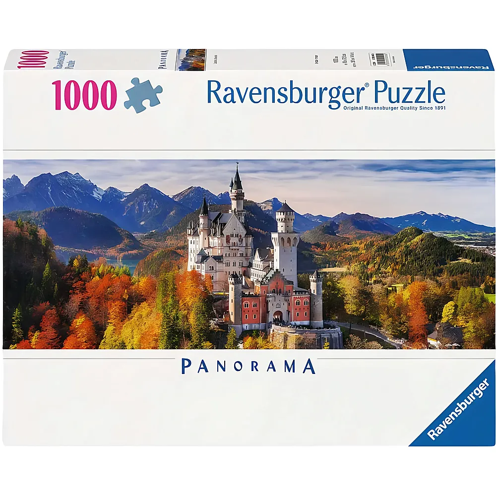 Ravensburger Puzzle Panorama Schloss Neuschwanstein in Bayern 1000Teile