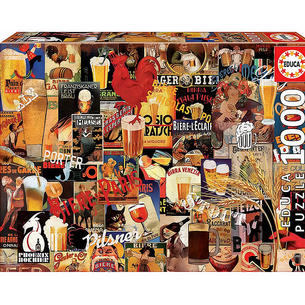Educa Puzzle Vintage Beer Collage 1000Teile