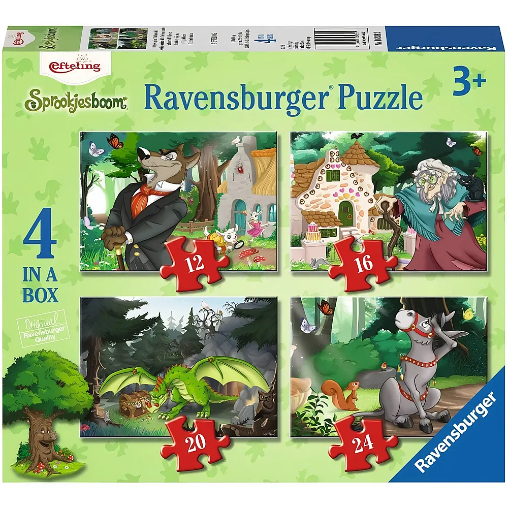 Ravensburger Puzzle 4in1 Unterwegs im M�rchenwald 12-24 - Puzzle 10-104 Teile