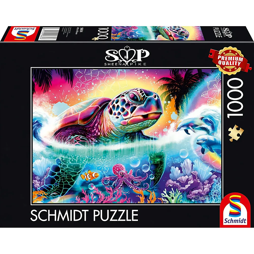 Schmidt Puzzle Sheena Pike Neon Schildkr�te - 1000 Teile