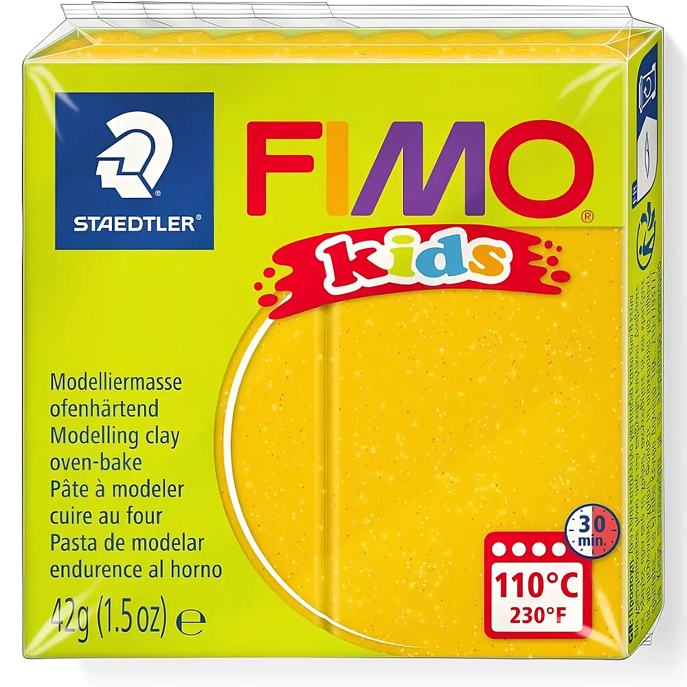 Fimo kids Modelliermasse Glitter-Gold 42g