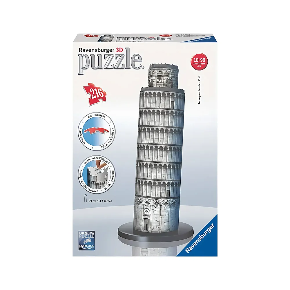 meinspielzeug - Ravensburger Puzzle Schiefer Turm von Pisa - 216 Teile | 3D Puzzle
