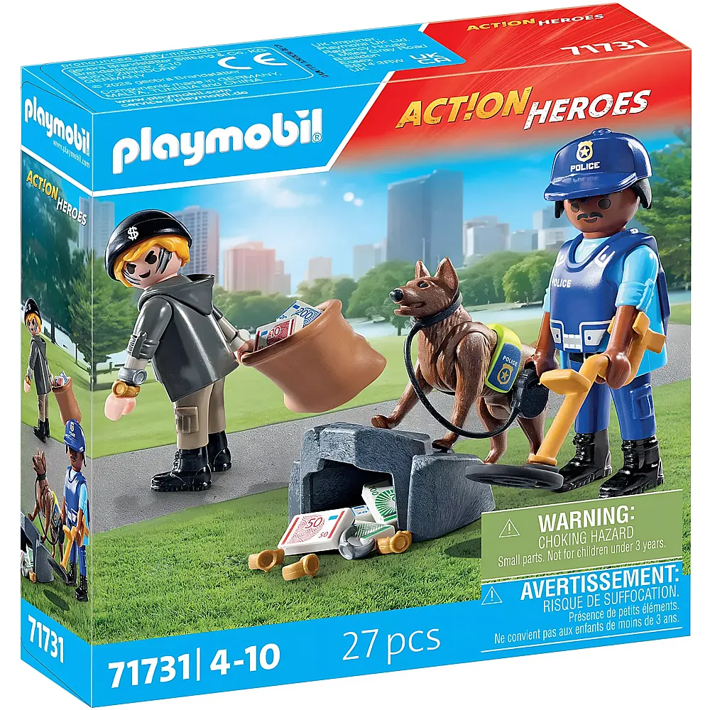 PLAYMOBIL Action Heroes Spurensuche mit Hund 71731