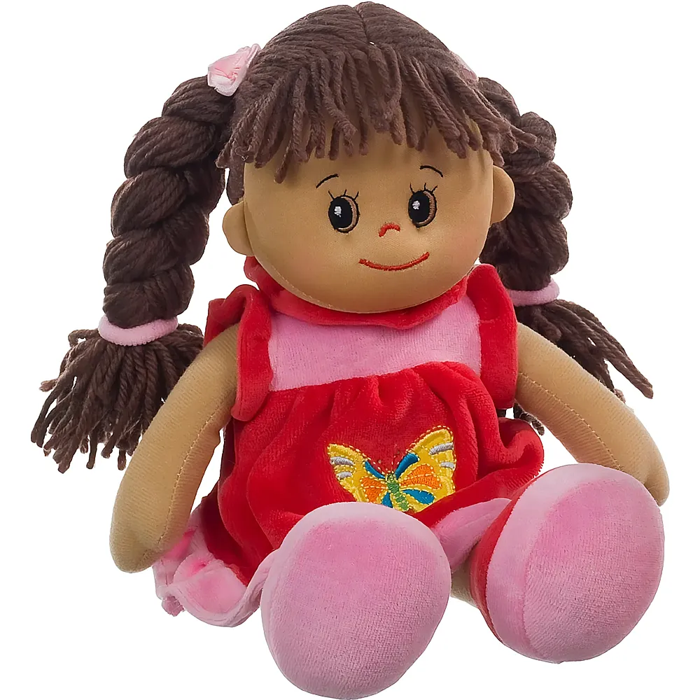 Heunec Poupetta Lucy mit braunem Haar - 30 cm | Stoffpuppen