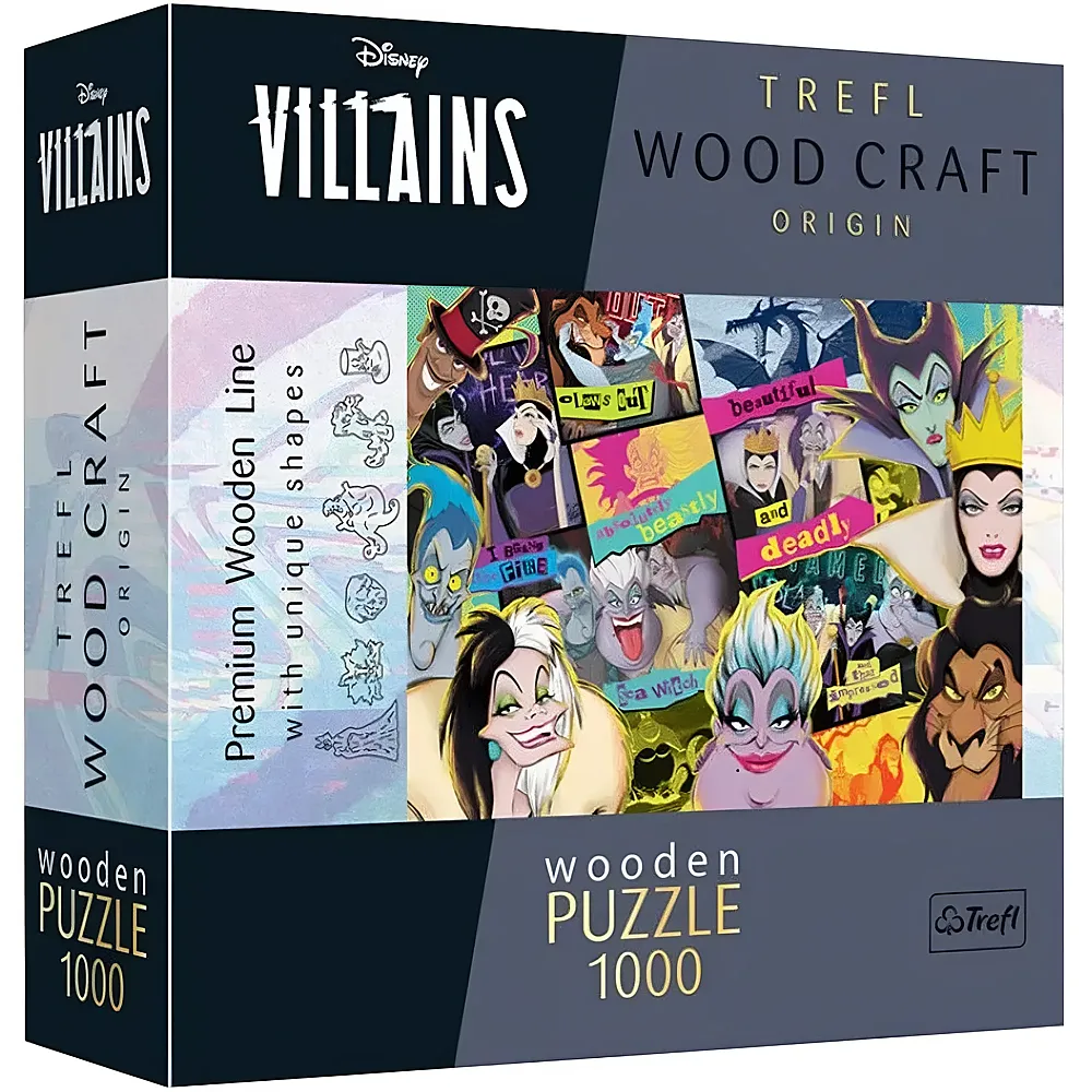 Trefl Puzzle Wood Craft Disney Villains - 1000 Teile