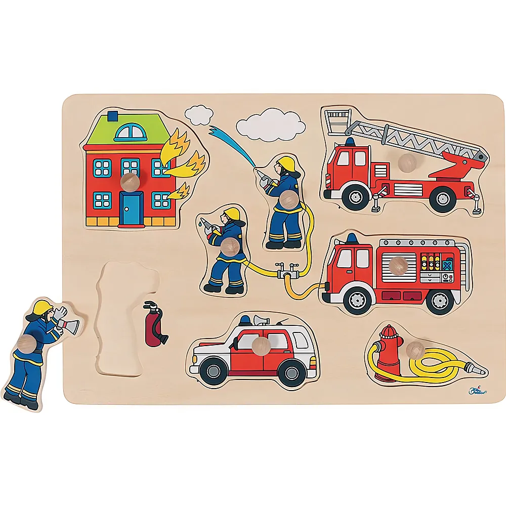Goki Puzzle Feuerwehr 8Teile | Kleinkind-Puzzle