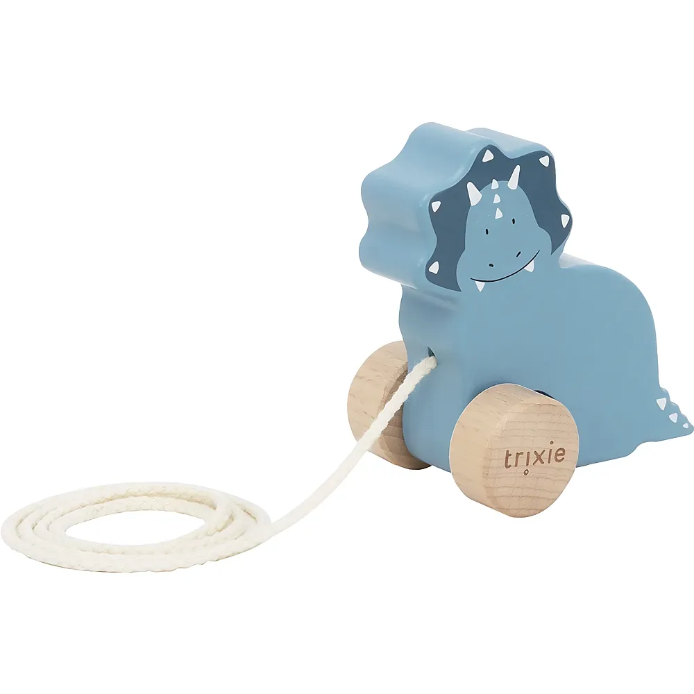 Trixie Kleines Holz Nachziehtier Triceratops