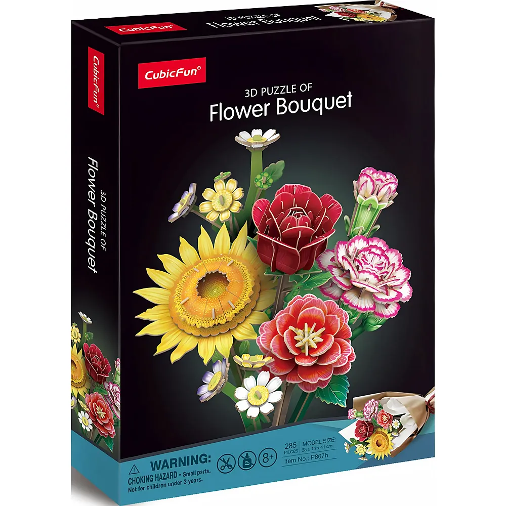 Cubic Fun Puzzle 3D Blumenstrauss Mix - 285 Teile