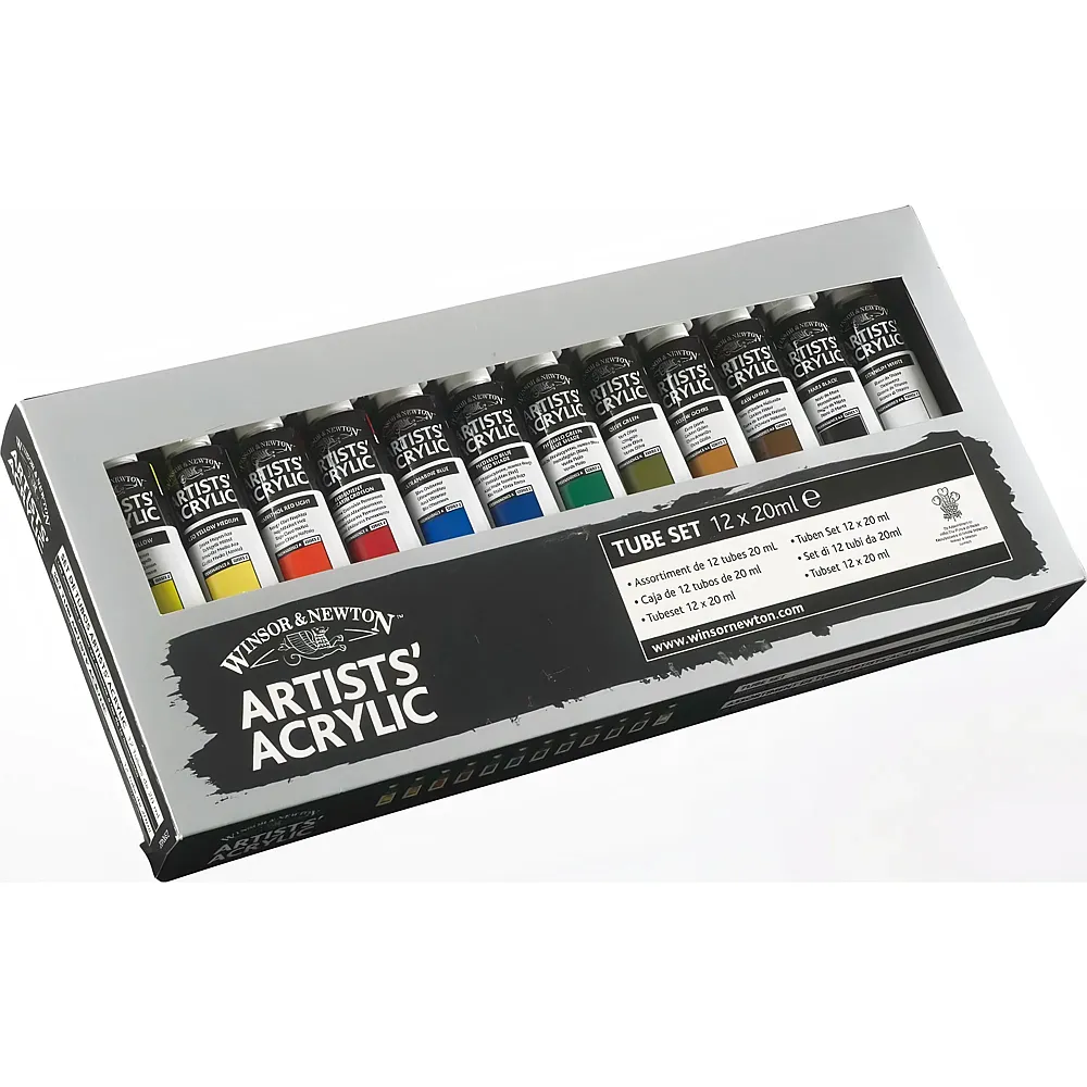 Winsor & Newton W&n Prof. Acrylfarbe Tuben Set 12 X 20 ML
