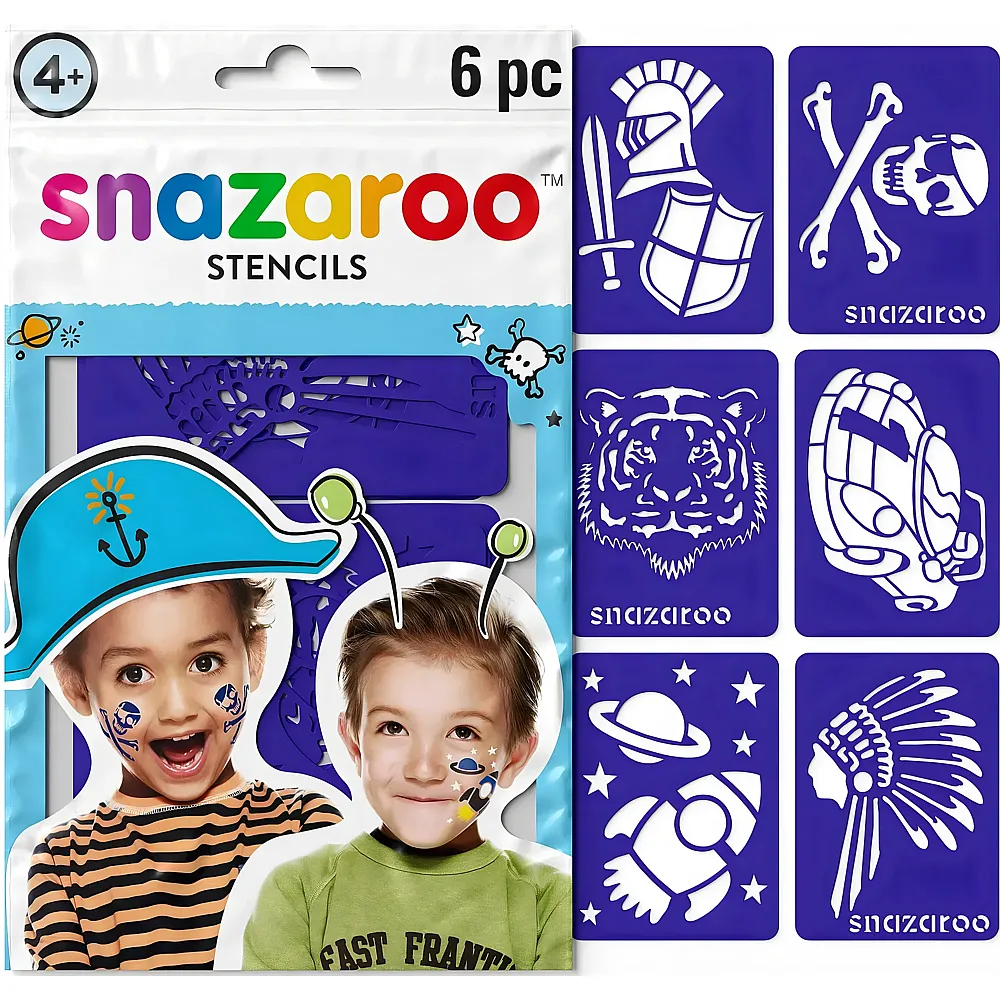 Snazaroo 6 Schminkschablonen Jungen - Suche