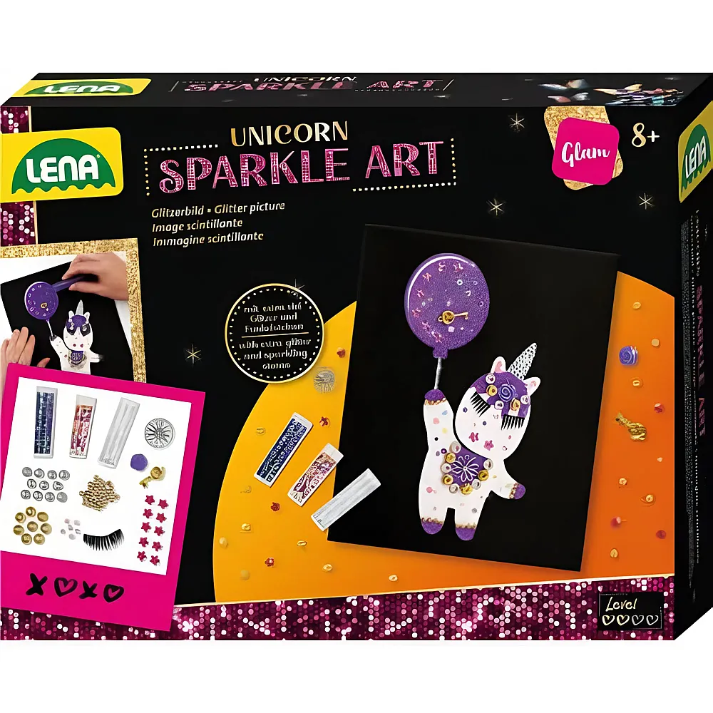 Lena Sparkle Art Einhorn Glitzerbild