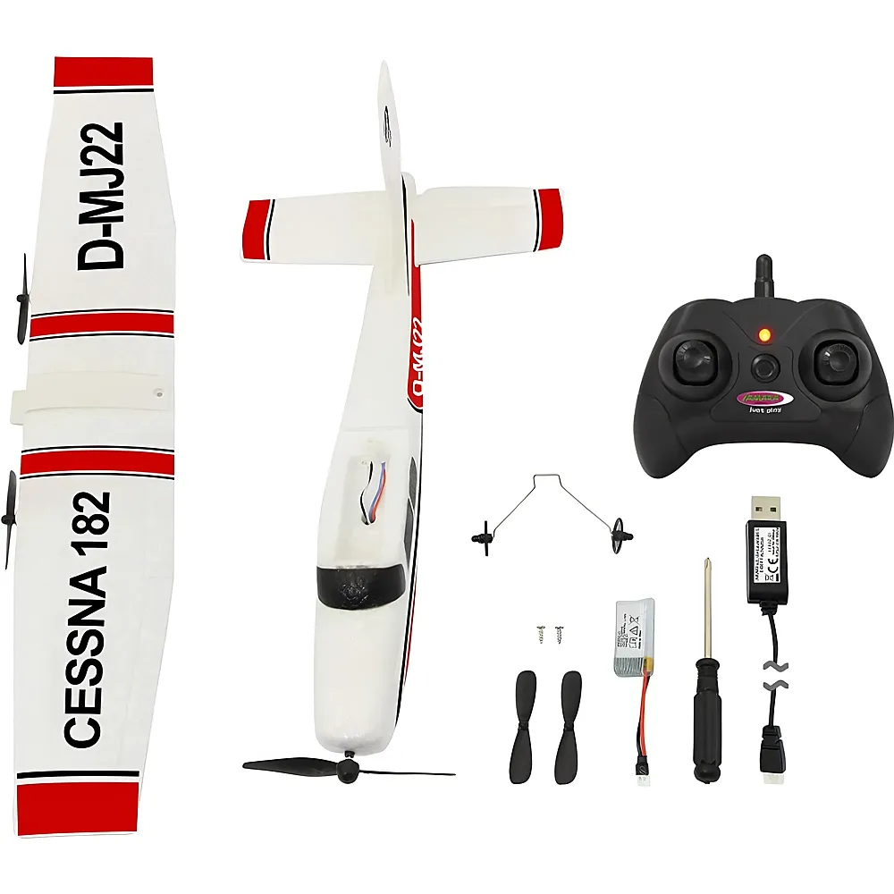 Jamara RC 2,4GHz Cessna 182 Flugzeug Gyro 2CH