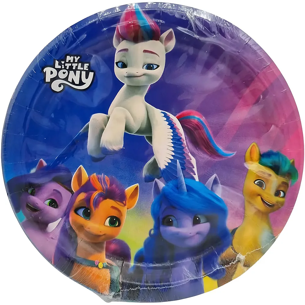 meinspielzeug � BeenSmile My Little Pony Einwegteller 23cm - 8 Teile | Tischdeko