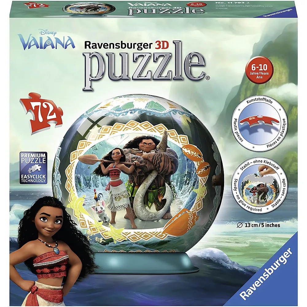 Ravensburger Disney Princess Puzzleball Vaiana - 72 Teile