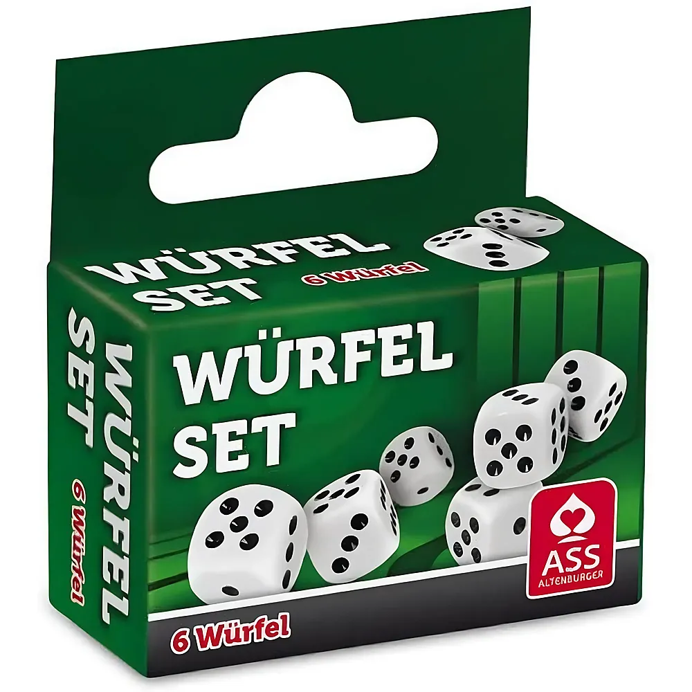ASS Altenburger W�rfelset Elfenbein - 6 Teile - Spielezubeh�r