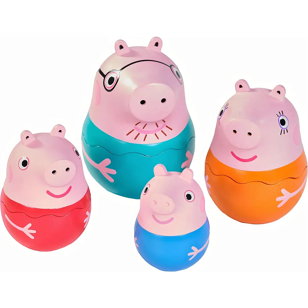 Tomy Peppa Matrjoschka Set 4 Figuren, inenander stapelbar,