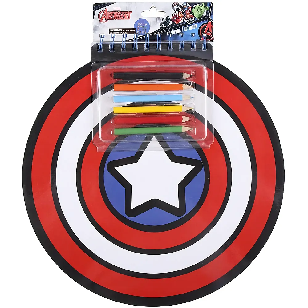 Cerda Avengers Captain America Notizbuch mit Sticker