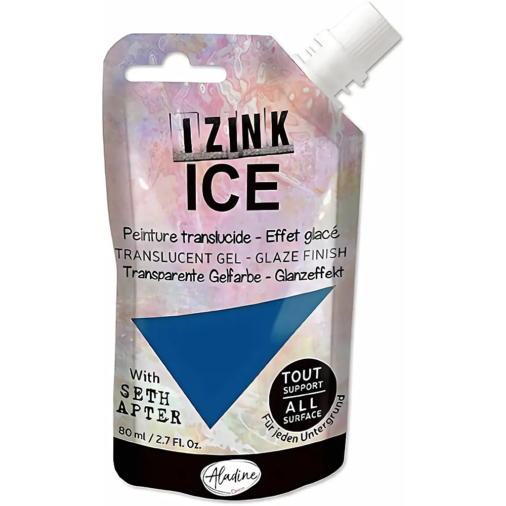 Aladine Izink Izink Ice Blau - 80 ml | Farbe & Kreide