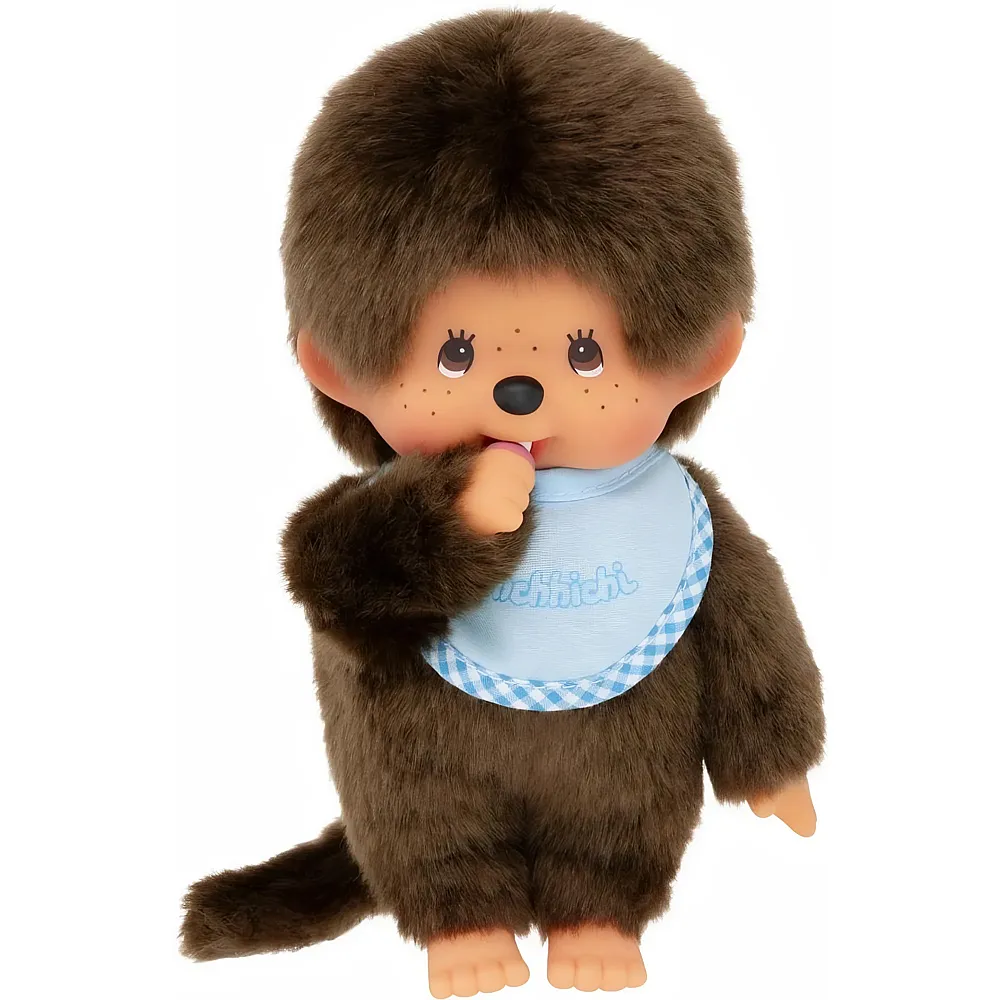 Monchhichi Light Blue Bib Boy - 20 cm