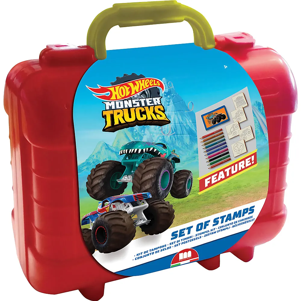 Multiprint Hot Wheels Reise-Stempel- und Malkoffer