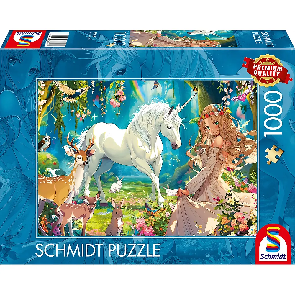 Schmidt Puzzle Einhorn und Bl�tenprinzessin - 1000 Teile