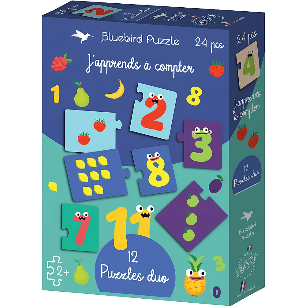 Bluebird Puzzle Puzzles duo - Z�hlen lernen - 24 Teile