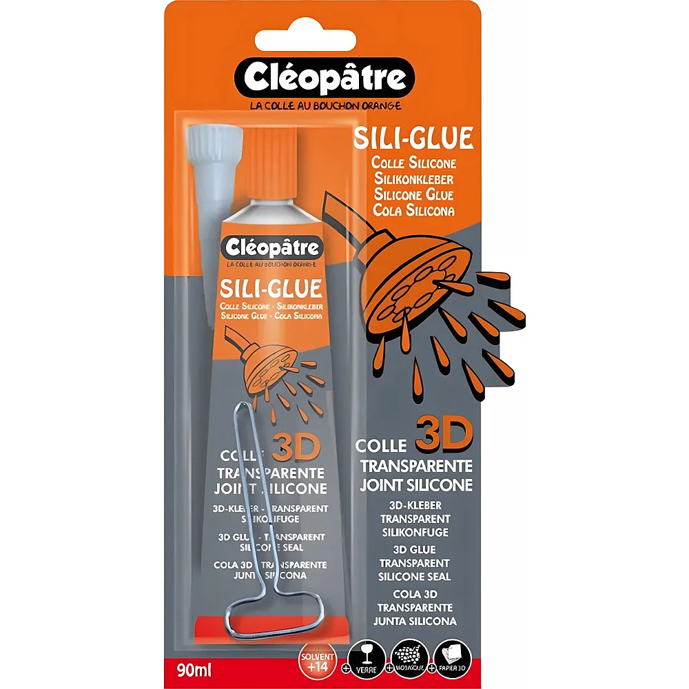 Cleopatre Sili-glue � Silikonkleber 80ml Blisterverpackung Mit Dosiers