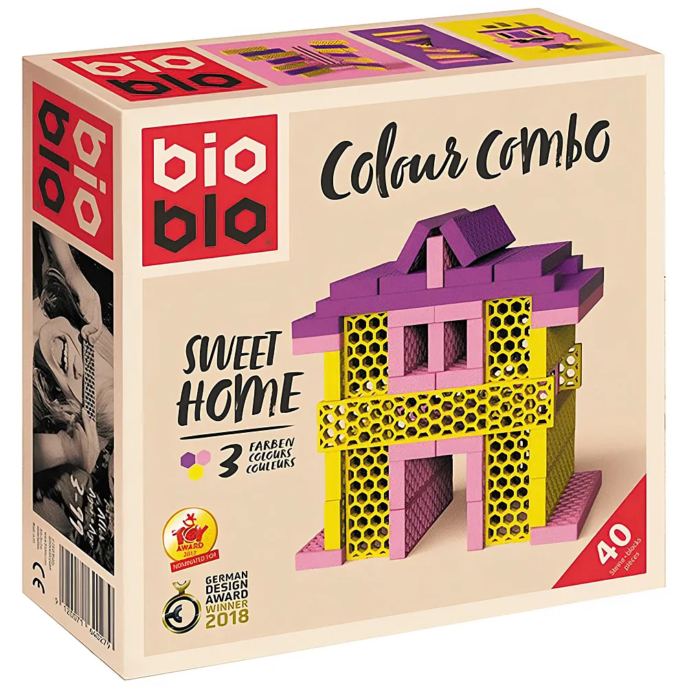 Piatnik Bioblo Colour Combo Sweet Home 40Teile | Klemmbausteine