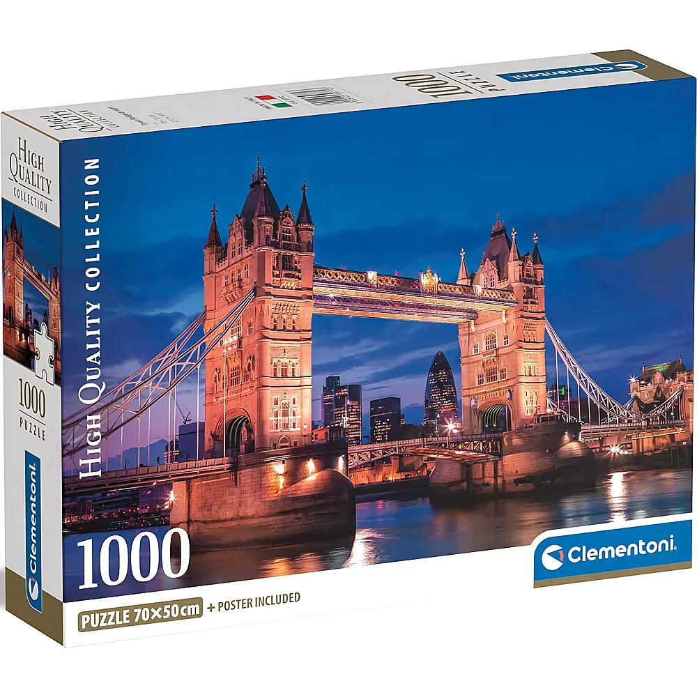 Clementoni Puzzle High Quality Collection Tower Bridge bei Nacht 1000Teile