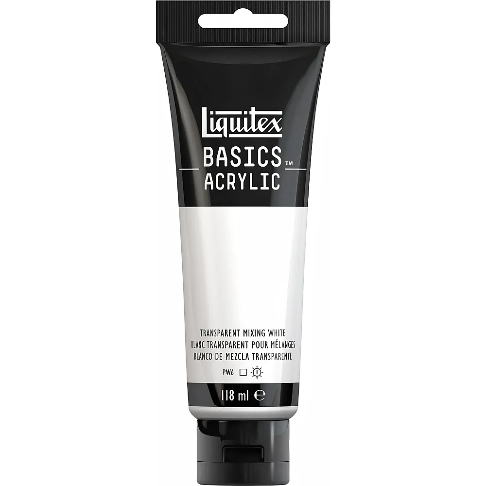 Liquitex Lqx Basics Acrylfarbe 118ml Tube Mischweiss Transparent - Suche