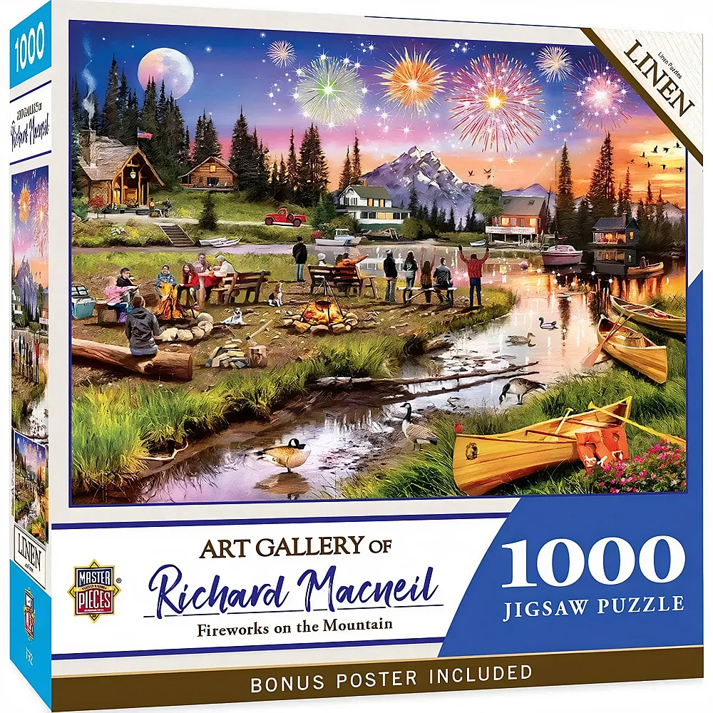 Master Pieces Puzzle Richard Macneil Feuerwerk auf dem Berg 1000Teile