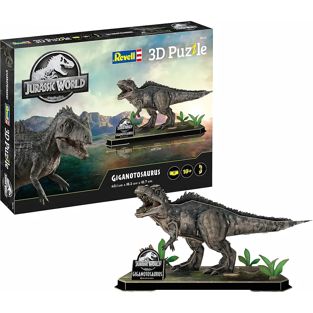 Revell 3D-Puzzle-Bausatz Jurassic World  Giganotosaurus  60dlg.