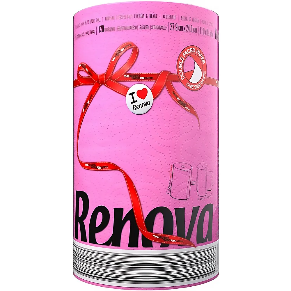 Renova K�chenrolle fuchsia 120 Blatt pro Rolle, 1 Rolle