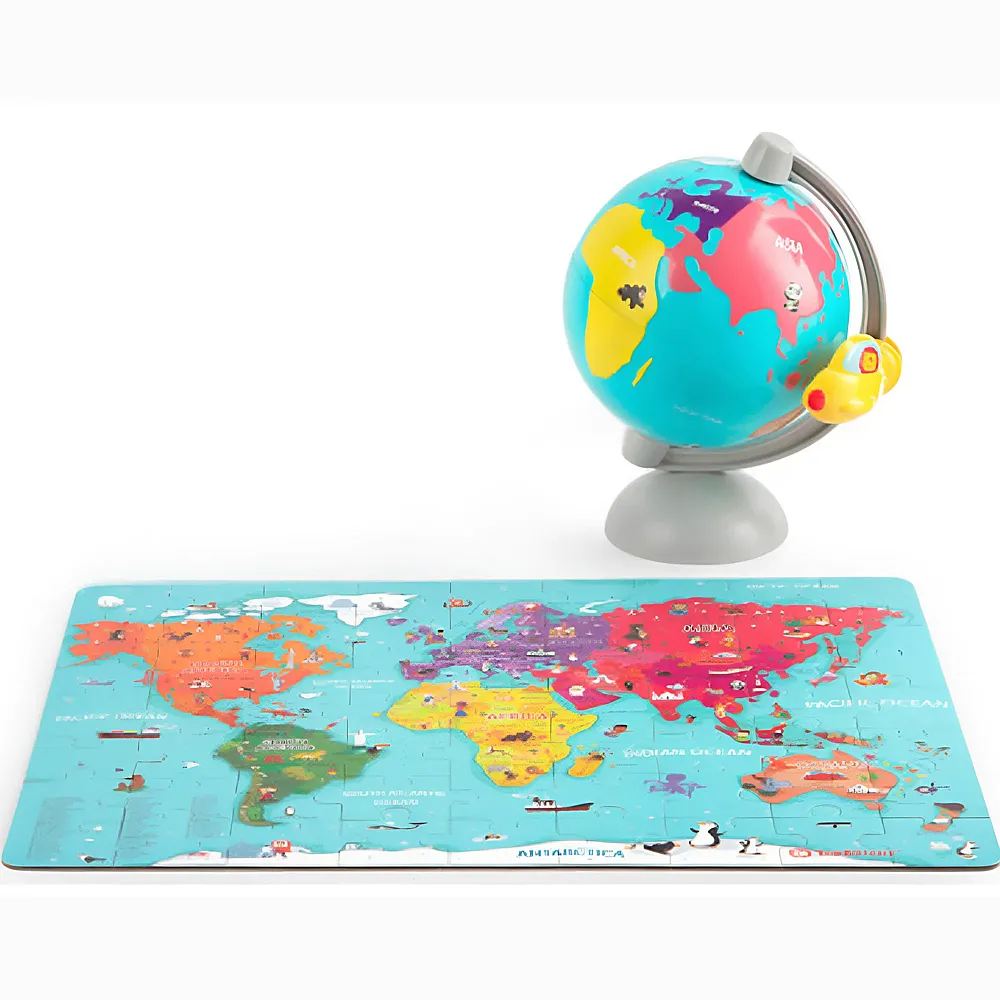 Topbright Puzzle Weltkarte in Globus 64Teile